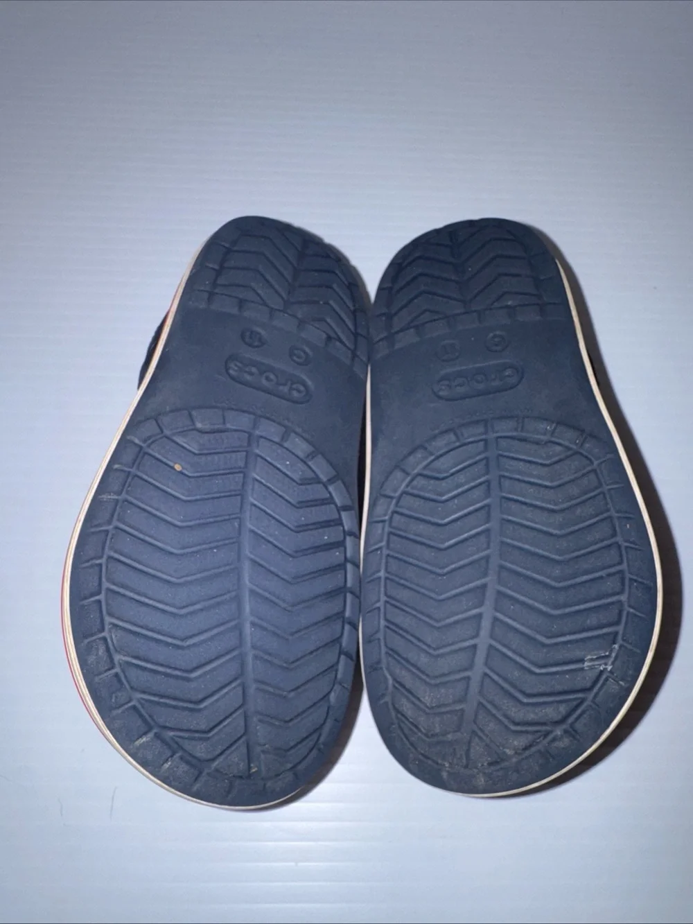 Crocs Crocband Clogs Shoes Navy Blue & Red - Child's Size 11 Child